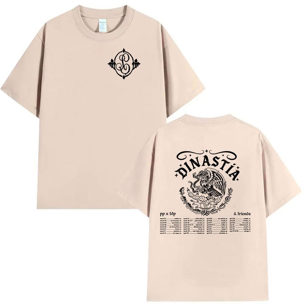 Peso Pluma Dinastia New Album 2026 Print T Shirt Unisex's Fashion Vintage Oversized Cotton T-shirts Summer O-Neck Clothing T-shirt
