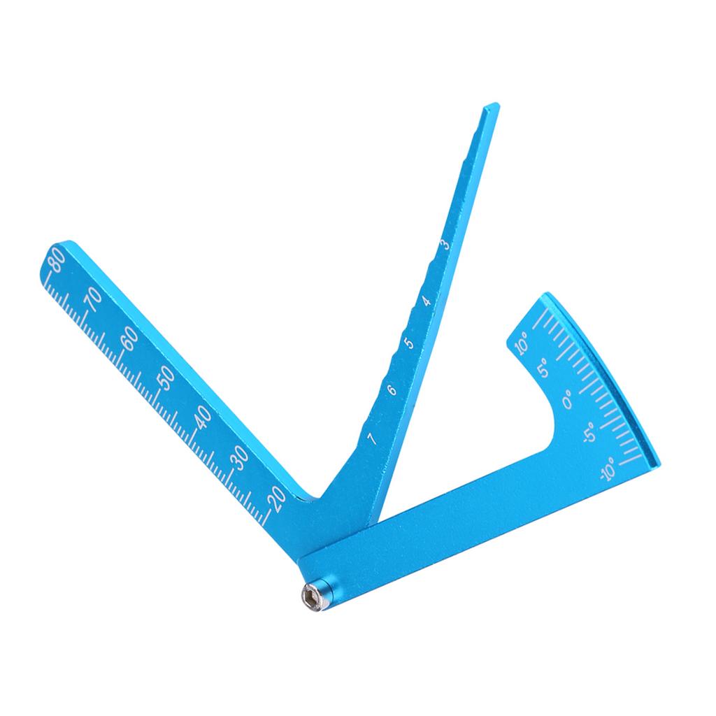 RC Accessory Blue Adjustable Ruler Adjusting Height And Wheel Rim Camber Tool