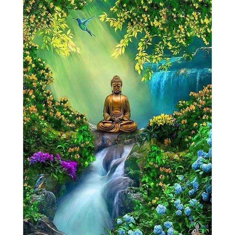 5D Diy Набор для алмазной живописи Будда Стразы Алмазная вышивка крестиком Религия Мозаика Рисунок подарок ручной работы