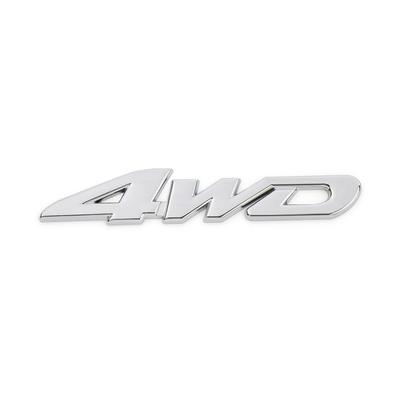 Металлическая эмблема 4wd Наклейка на автомобиль Серебристая с прочной клейкой двусторонней лентой Размер прибл.