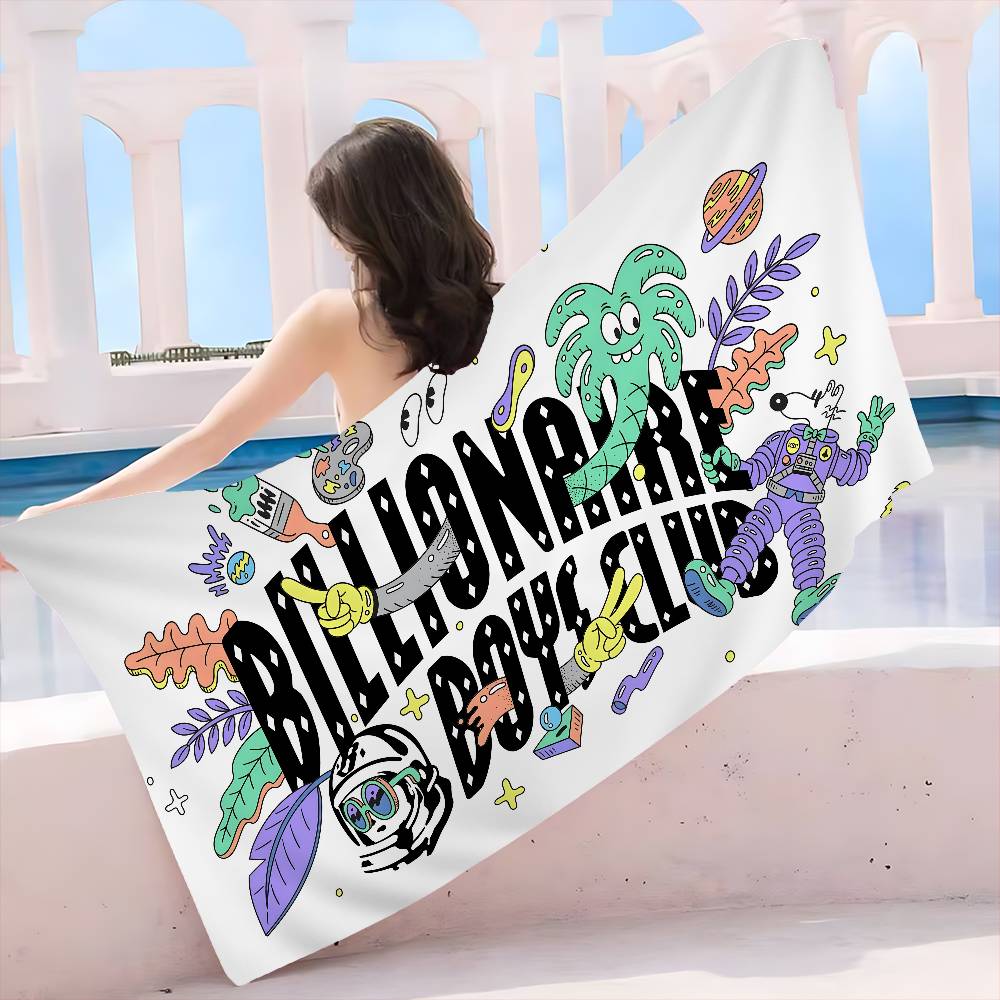 B-Billionaire Boys Club Fashion Anime Beach Swimming Towel Soft Absorbent Washcloth Children's Gifts for Kids Travel Camping Gym
