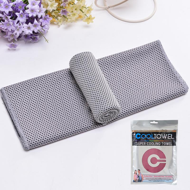 Customizable Ice Silk Summer Sports Towel - Absorbent and Cooling for Fitness