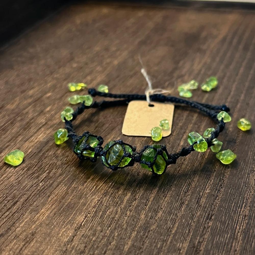 Натуральный плетеный флуоресцентный браслет, браслет из цветных камней неправильной формы, для пары