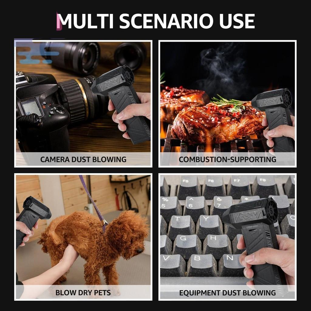 120 Вт Многофункциональный перезаряжаемый воздуходув 130000 об/мин Портативный беспроводной электрический пылесос Мощный мини турбореактивный вентилятор