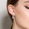 Серьги из серебра S925 Стиль Серия 'Сердце Любви' Женские Серьги-Кольца Праздничные Свадебные Изящные Украшения для Девочек Подарки