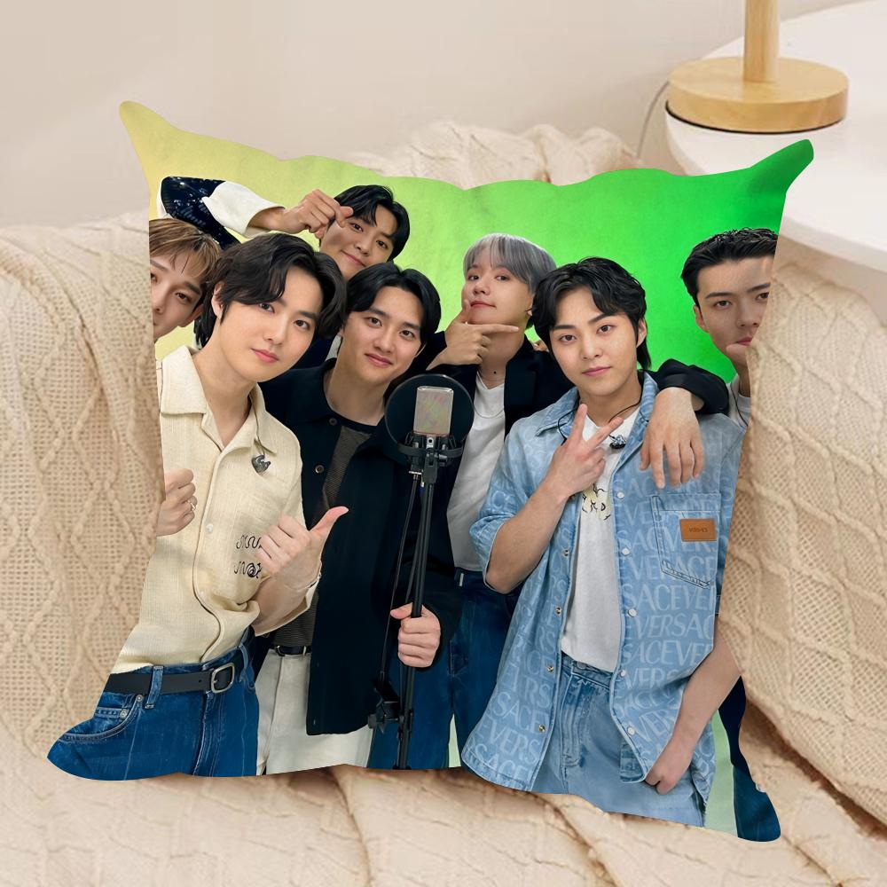Лучший южнокорейский чехол для подушки E-Exo, шелковистый короткий плюш, скрытая молния, пылезащитный чехол для диванной подушки, для домашнего декора