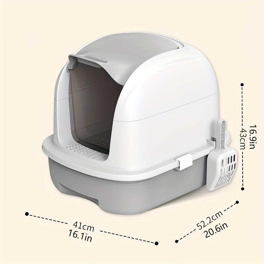 Полностью закрытый ящик для кошачьего туалета с откидной дверцей, ящик для кошачьего туалета с защитой от брызг и пластиковой лопаткой, кошачий туалет с защитой от запаха для домашних кошек