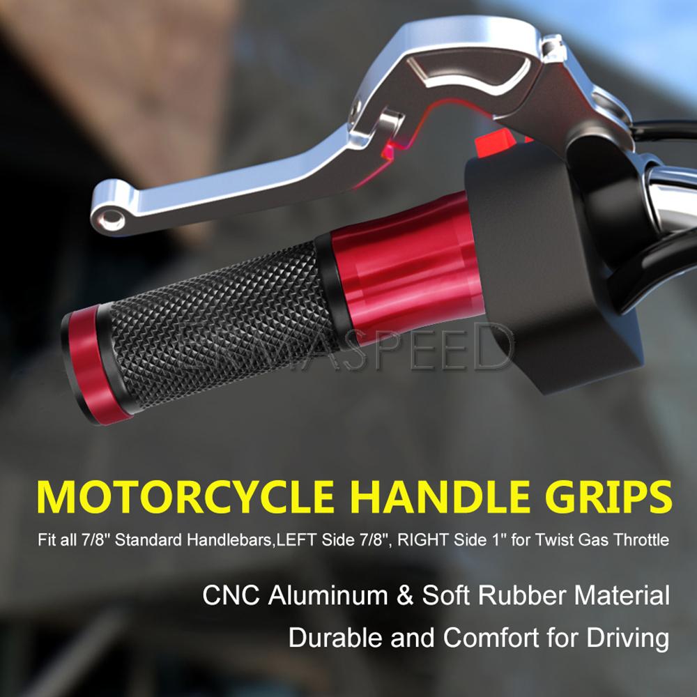 1 пара 7/8 "22 мм универсальные ручки для мотоциклов, алюминиевые и резиновые ручки с ЧПУ, ручка для мотоцикла, ручка дроссельной заслонки, гоночный мотокросс