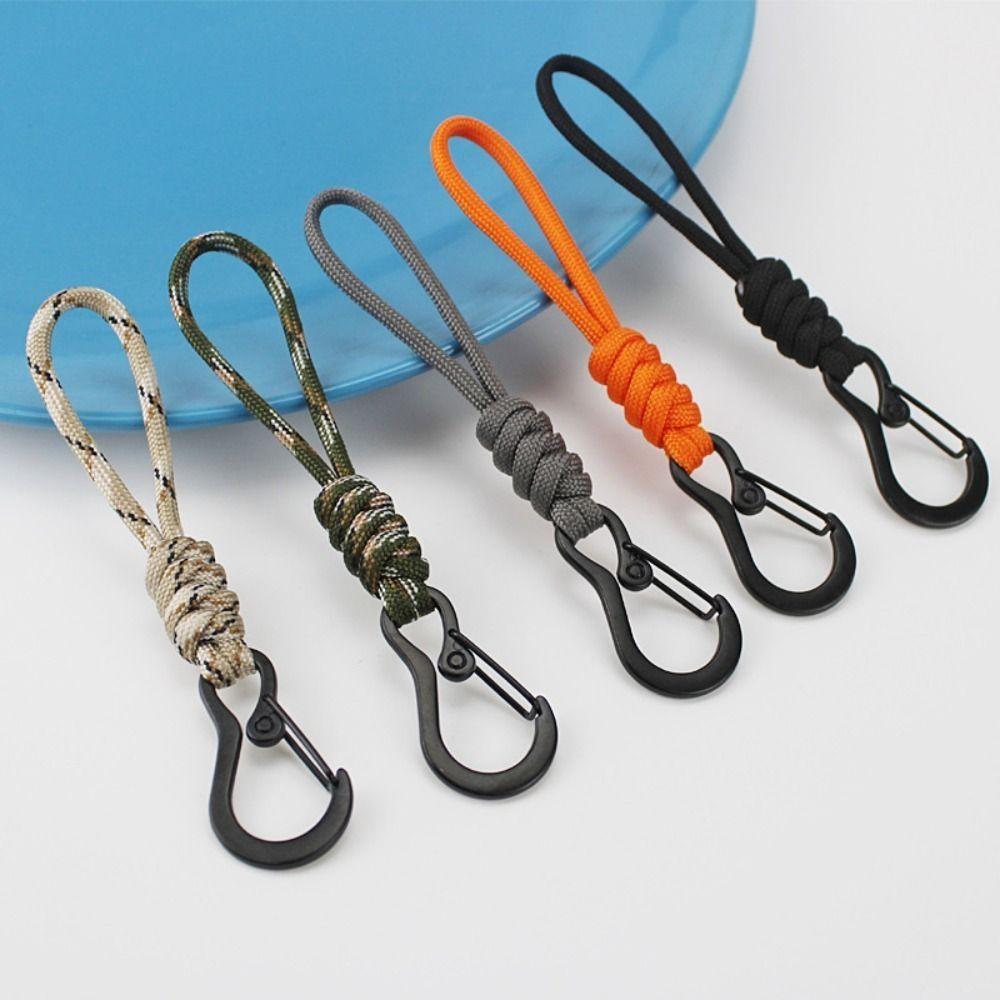 Multifunctional Paracord Lanyard High Strength Parachute Cord Carabiner Paracord Keychain Hiking