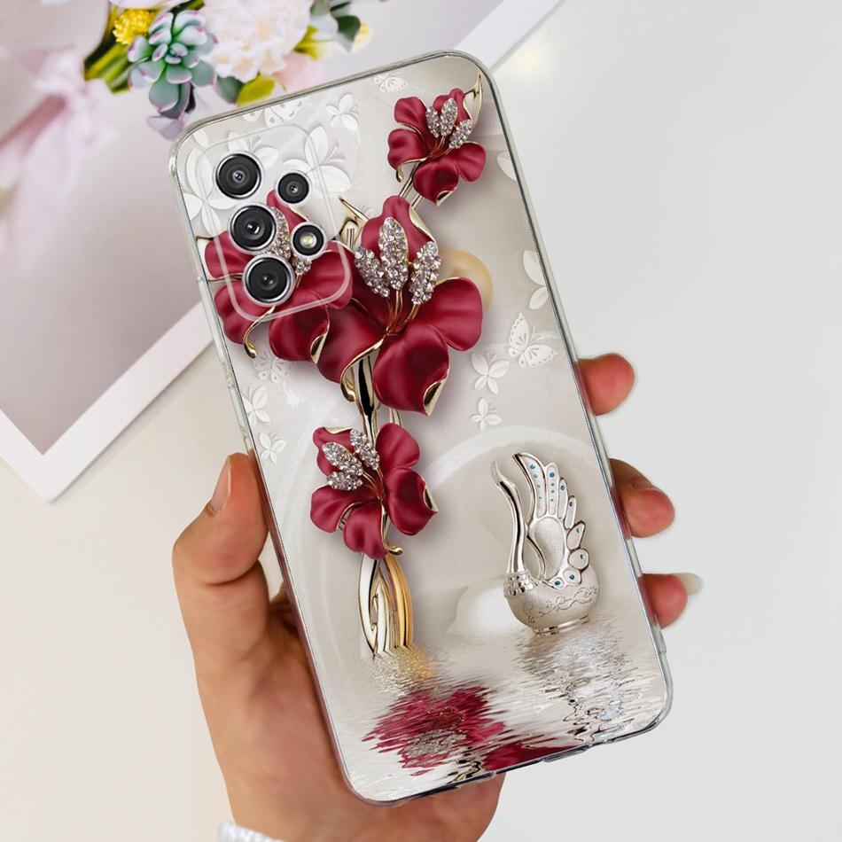 Чехол для Samsung Galaxy A52 Чехол Samsung A52s 5G Элегантная Печать Мягкий Силикон ТПУ Задняя Крышка Телефона Для Samsung A52 4G 5G A 52 52s