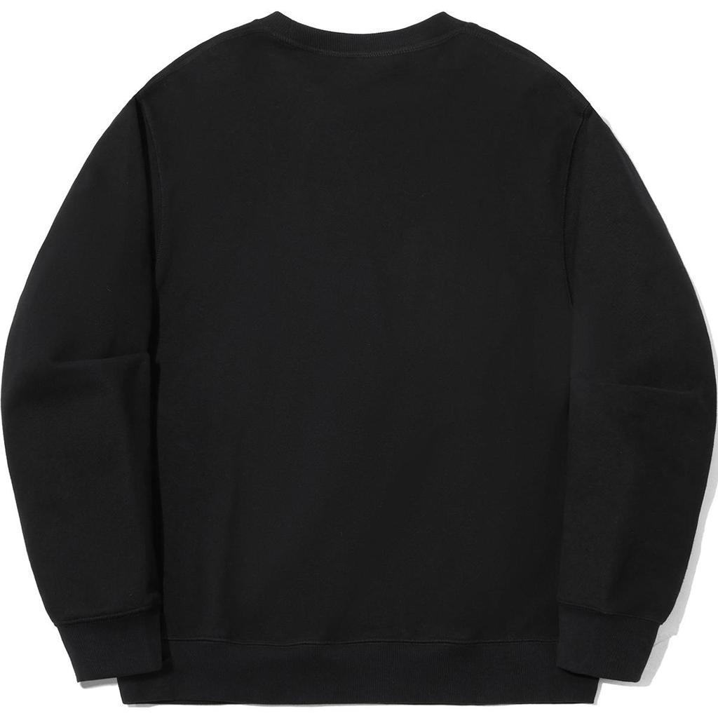 Li Ning Reignite Series Удобный повседневный пуловер с круглым вырезом, свободная толстовка унисекс, черная AWDUB45-1