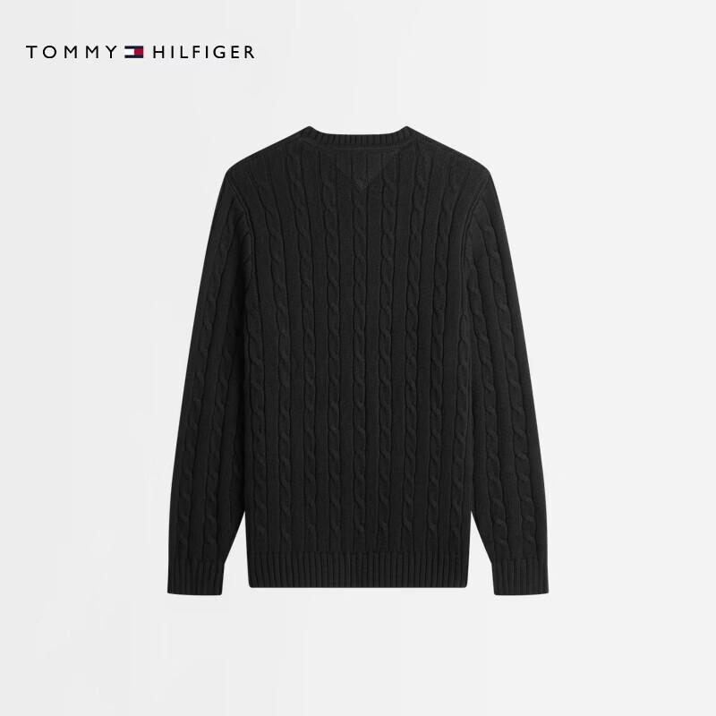 Tommy Hilfiger Мужской свитер с косами из смесовой шерсти