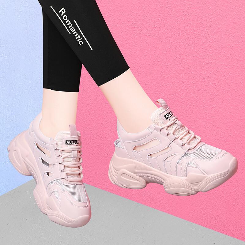 Туфли для папы с выемкой, женская мягкая подошва, новинка 2024 года, тонкая посадка, повышенный комфорт и воздухопроницаемость, повседневная спортивная женская обувь