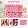 40 x 60 см 12 шт. Набор панелей для стены из искусственных роз, шелковые цветы, свадебный фон, украшение для дома, вечеринки, сделай сам (темно-розовый)