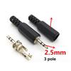 10pcs 2.5mm 2pole 3pole 2.5 Audio Mono Stereo Male Jack Plug Connector Plugs for Phone Headset