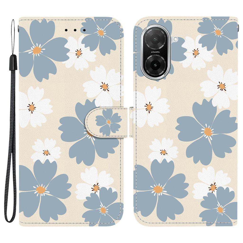 For Xiaomi Redmi A5 4G (171.7mm)/Poco C71 4G Wallet Case Pattern Printing Leather Stand Phone Cover with Strap
