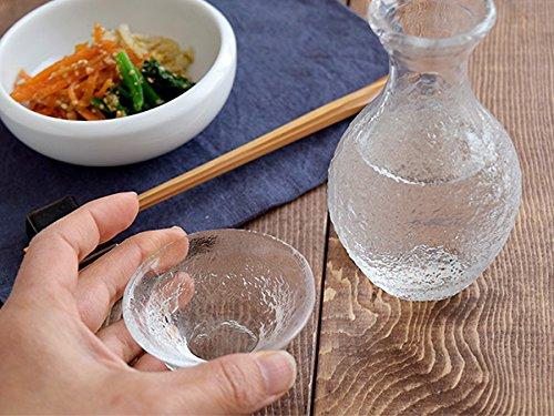 Tableware East Liquor Set Glass Sake Bottle 2 Cups Set Microwave OK Made In Japan Sake Utensils Glass Tableware Choke Cup Sake Bottle (225cc) &