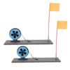 2pcs Ice Fishing Flag Marker Rod Automatic Floating Stable Portable Ice Fishing Rod Tip Up for