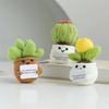 Sunflower Crochet Flower Dolls Cactus Knitting Flowers Hand Woven Flower Potted Home Decoration