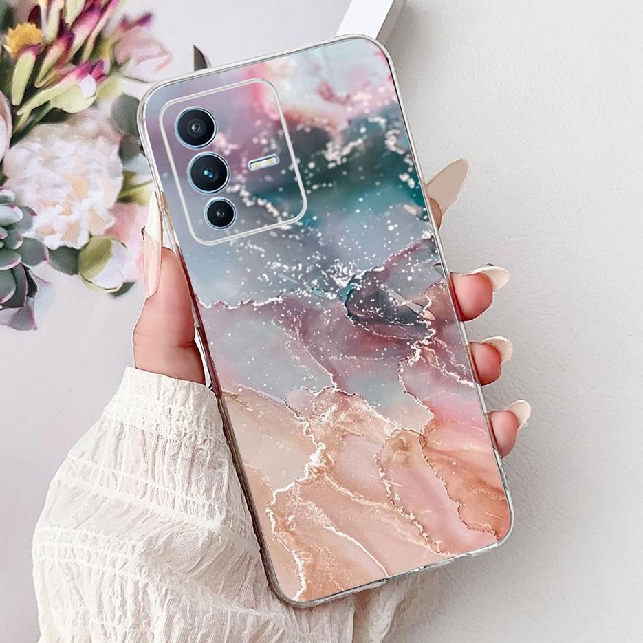 Чехол для Vivo V23 Pro V2132 Милый Чехол с Рисунком Сердечек Любви Мягкий Тонкий Чехол для Телефона Для Vivo V23e V 23 Pro VivoV23 5G Задняя Крышка Сумки