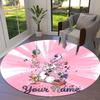 Diddl Custom Name Round Area Rug,Carpet Rug for Living Room Bedroom Sofa Playroom Decor,Non-slip Floor Mat