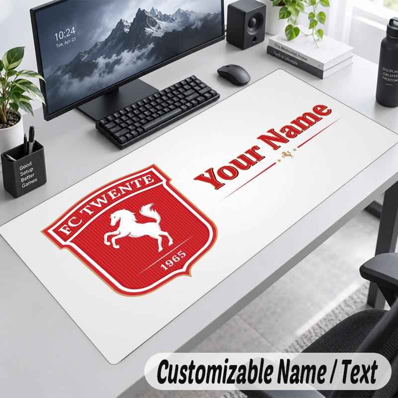 FC Twente Personalized Large Mouse Pad Custom Name Text Extended Desk Mat Gaming Mousepad