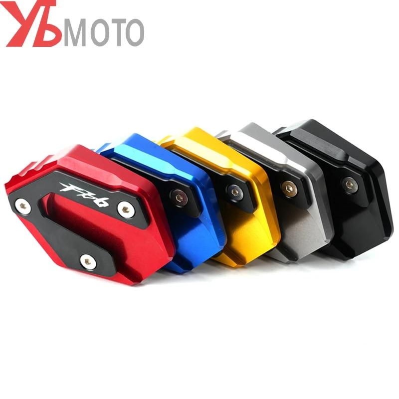 For Yamaha FZ1 FZ 1 2006-2015 FZ6 FZ6R FZ6-S2 2004-2009 Accessories Motorcycle Aluminum Kickstand Foot Side Stand Extension Pad