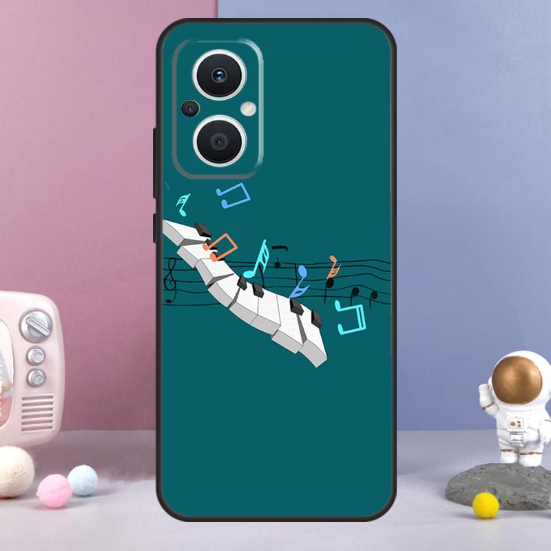Чехол для OPPO Reno 8 Lite 11F 12F 13F 14F 10 11 12 13 14 Pro, OPPO Find X9 X5 X6 X8 Pro, с рисунком скрипки и пианино