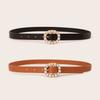 Elegant Faux Leather Belt For Women With Alloy Buckle For Office And Casual Wear
