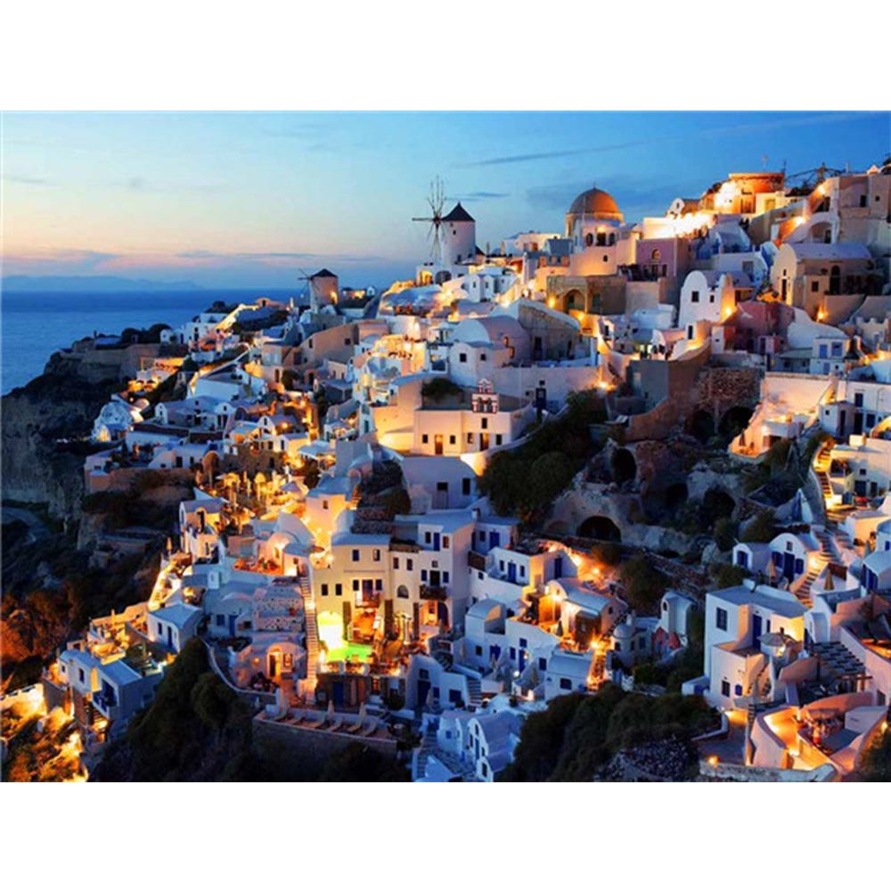 5D DIY Полный дрель Алмазная картина Город Венеция Искусство Rhinestone Craft Kit Алмазная вышивка Пейзаж Мозаика Домашний декор