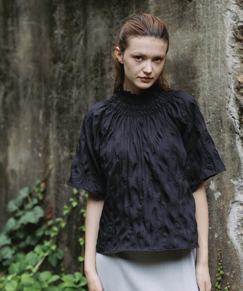 TINABLOSSOM Bum Black Blouse