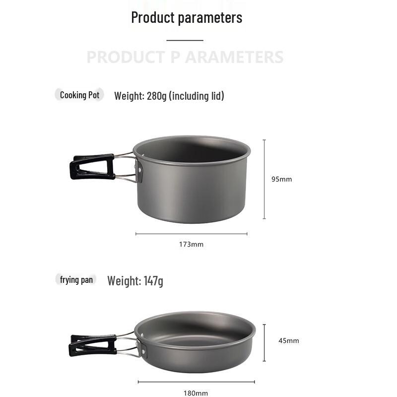 Hiker Outdoor Camping Cookware Teapot Set