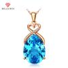 Новый темпераментный кулон с каплями воды, морской синий кулон для женщин, очаровательное ожерелье на свадьбу, помолвку, ювелирные изделия, новые модные