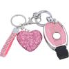 for Mercedes Benz Key fob Cover with Diamond Bling Keychain, Car Accessories Key Shell Full Protection for - A-Class C-Class G-Class 2017- E-Class