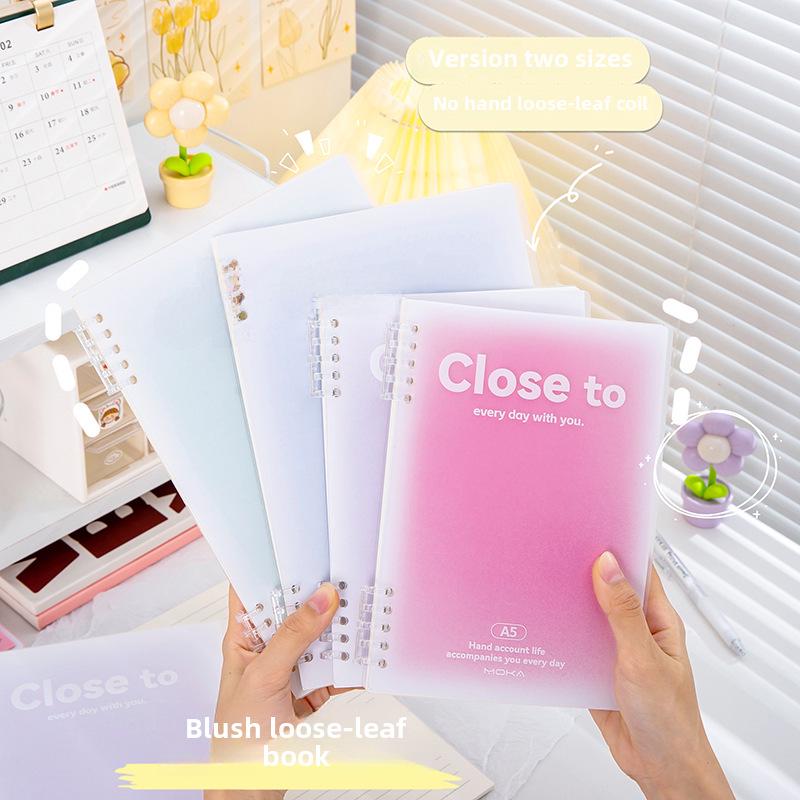 Блокнот с отрывными листами INS Gradient Blush формата A5/B5: Простая, универсальная тетрадь для студентов