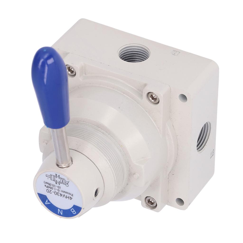 Pneumatic Hand Valve 3 Position 4 Way Aluminum Alloy Rotary Lever Air Flow Control Valves4HV430?20