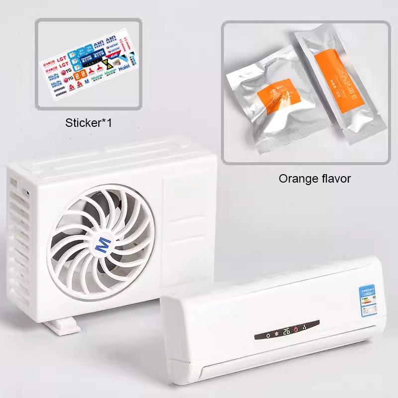 SEAMETAL Air Conditioner Shape Fragrance Solar Energy Rotation Diffuser Car Air Freshener Refill Stick Dashboard Turntable Air Freshener