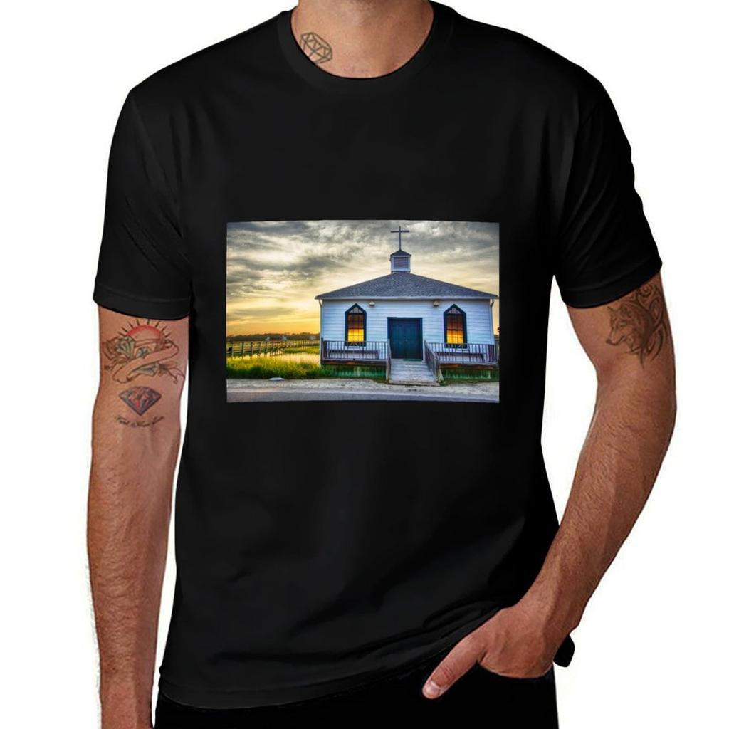 Pawleys Island Chapel TShirt Gym Wear Breathable Short Sleeve Tee TShirt