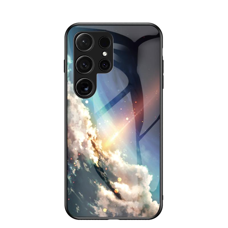For Samsung Galaxy S24 Ultra S24 Plus S24 S23 Ultra S23 Plus S23 S22 Ultra S22 Plus S22 Starry Sky Pattern Glass Phone Case