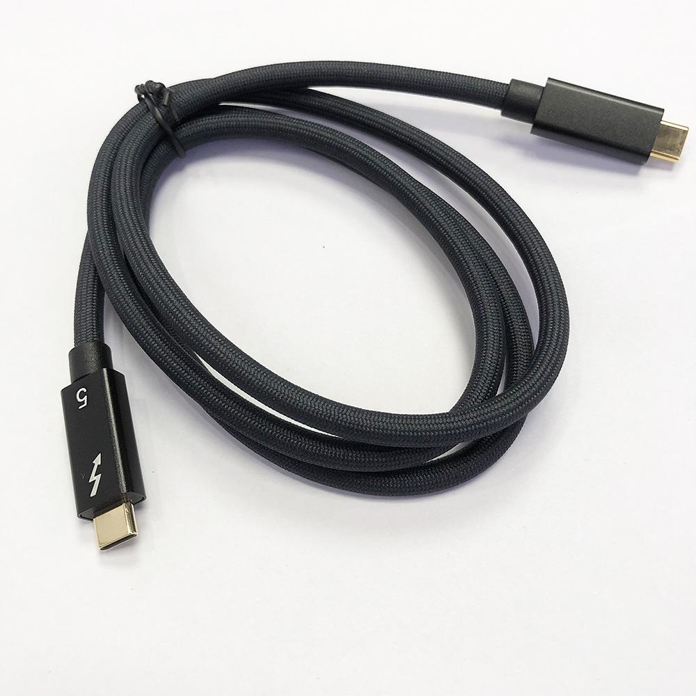 Кабель Thunderbolt 5 Type-C: 80 Гбит/с, поддержка дисплея 16K, зарядка 240 Вт, совместимость с Thunderbolt 4.