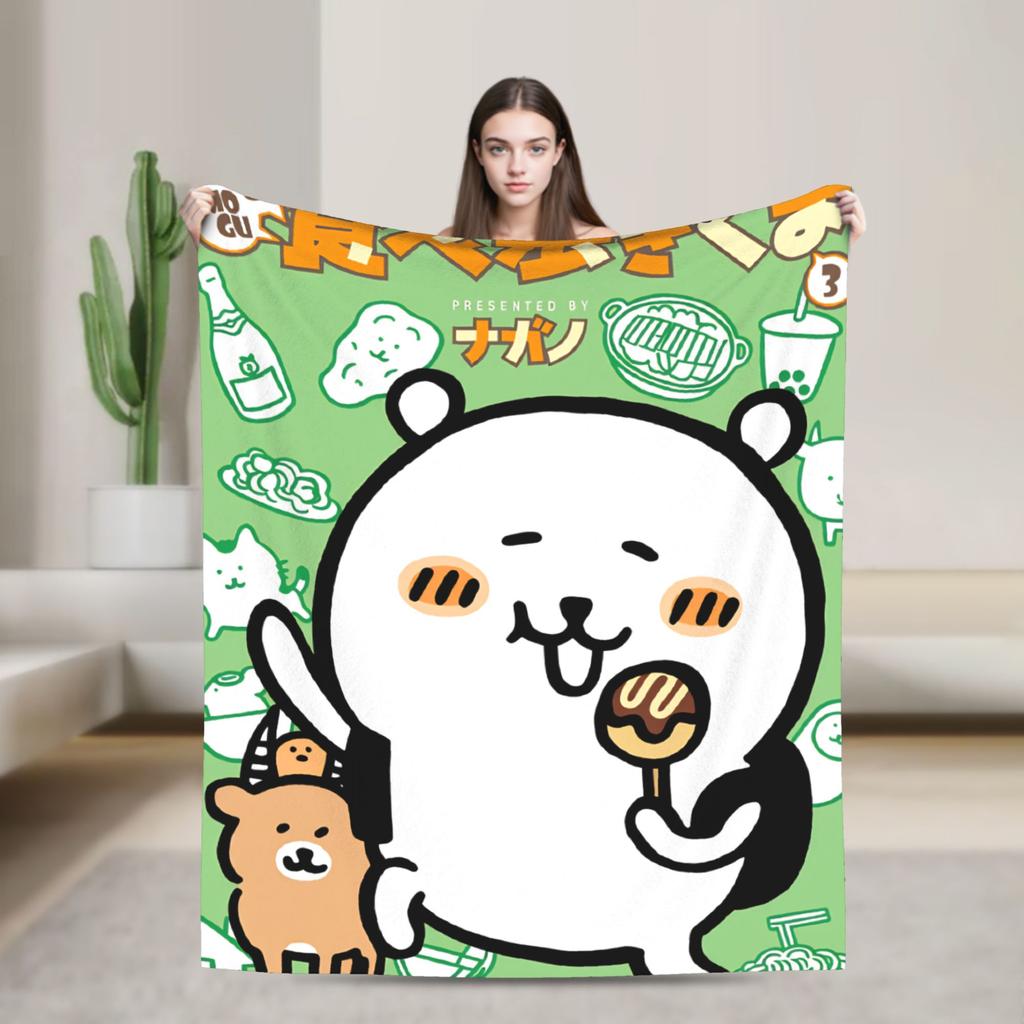 Joke Bear Flannel Blanket Winter Warm Soft Throw Blanket for Girls Boys Couch Chair Street Trend Bedspread Sofa Bed Cover