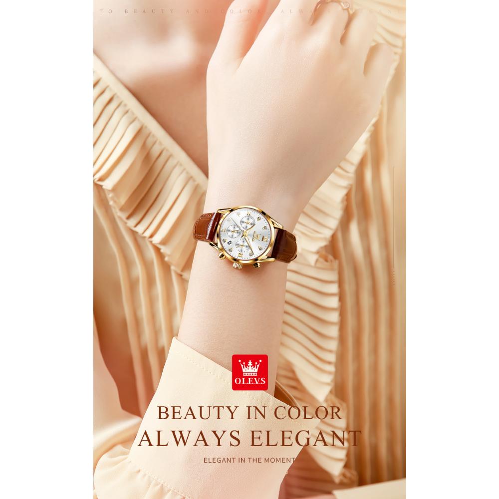 OLEVS New Watch Elegant Fashion Trend Waterproof Luminous Quartz Watch Women's Watch