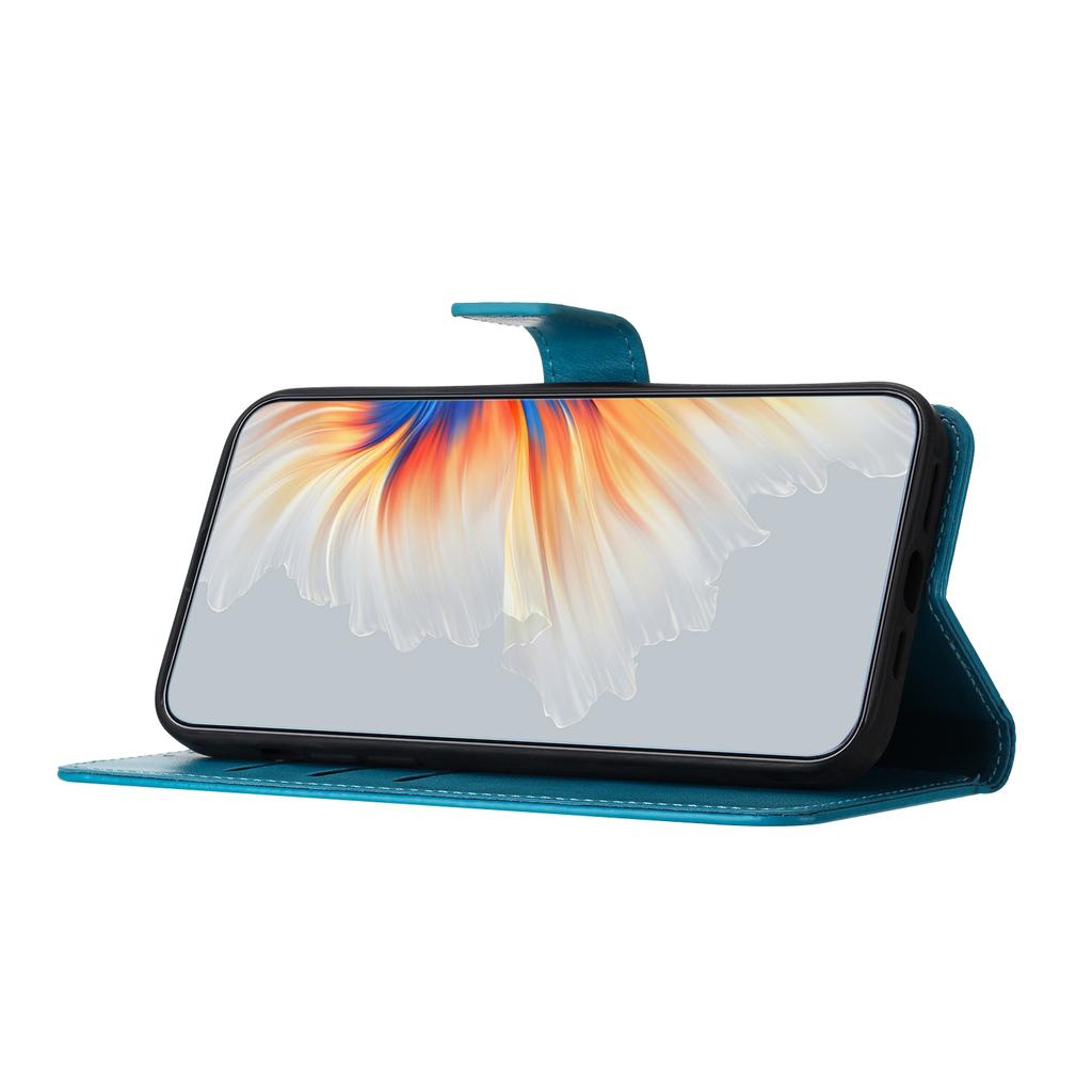 For iPhone 16e Wallet Phone Case Butterfly Floral Imprint Leather Flip Cover with Strap