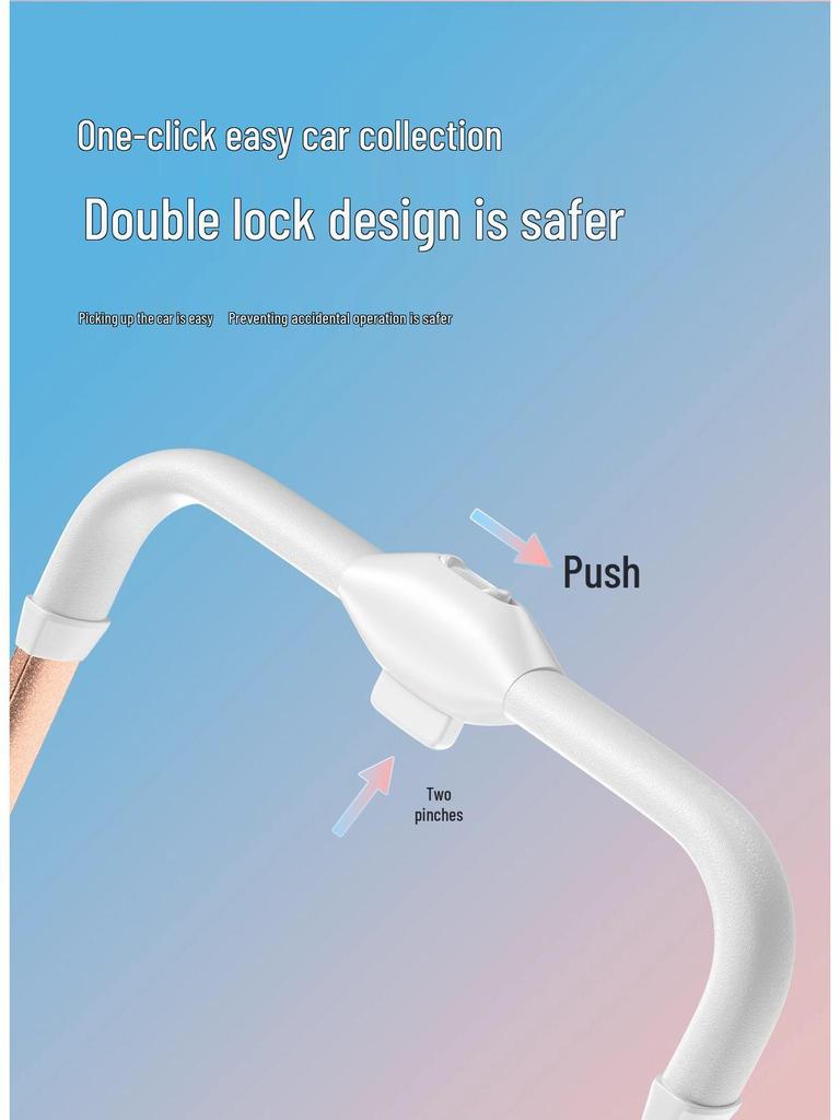 Elevated Baby Stroller: Reclining, Lightweight, Foldable, Two-Way Shock Absorption for Newborns