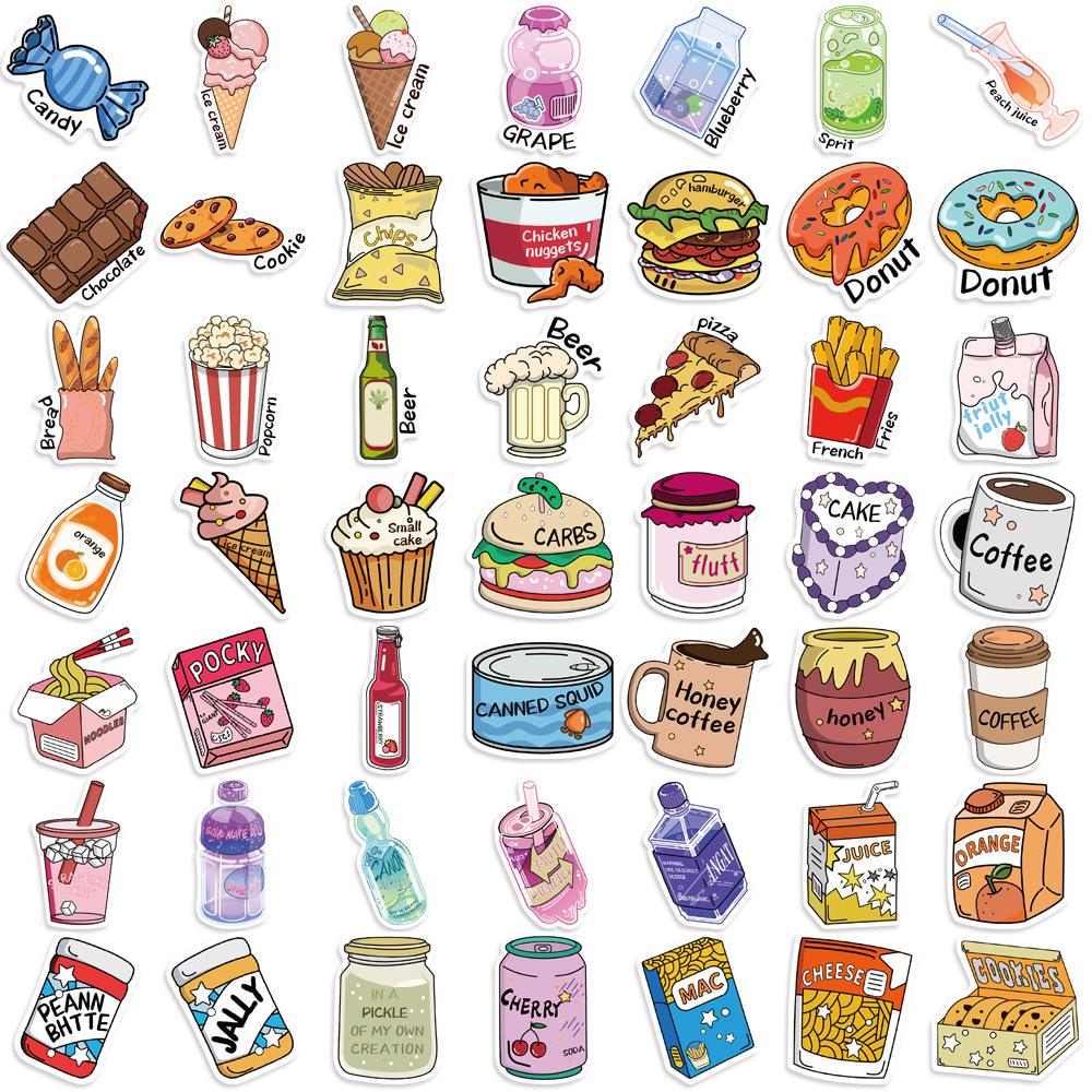 50/100 шт. Ручная роспись Наклейки Graffiti Snack Club Гитара Блокнот Багаж DIY Водонепроницаемые Настольные Канцелярские Наклейки