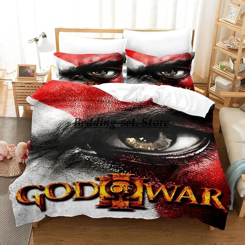 Постельное белье God of War Односпальное Полуторное Двуспальное Евро Размер Кинг-Сайз Комплект постельного белья для взрослых и детей Пододеяльники Комплекты постельного белья с аниме