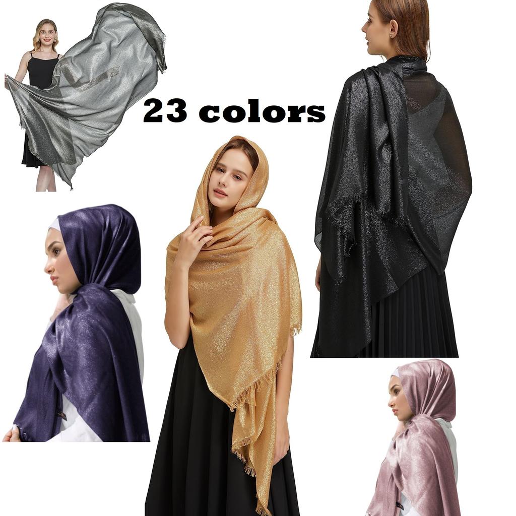 Women's Sparkling Metallic Evening Shawl Lightweight Shawl Extra Large Dressy Shawls and Wraps for Party