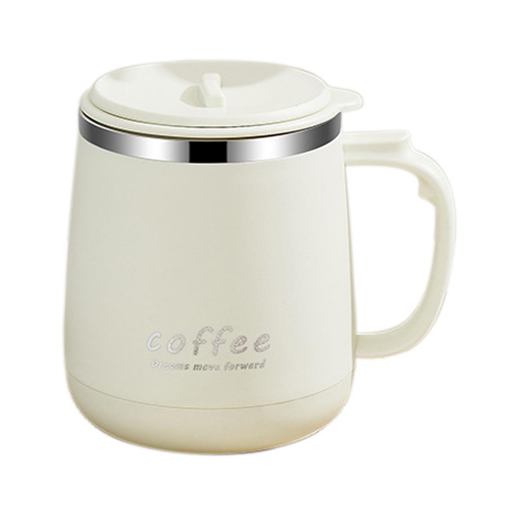 480ml 304 Stainless Steel Double-layer Insulated Coffee Cup Durable Sealed Water Cup Large Capacity Milk Coffee Mug Drinkware