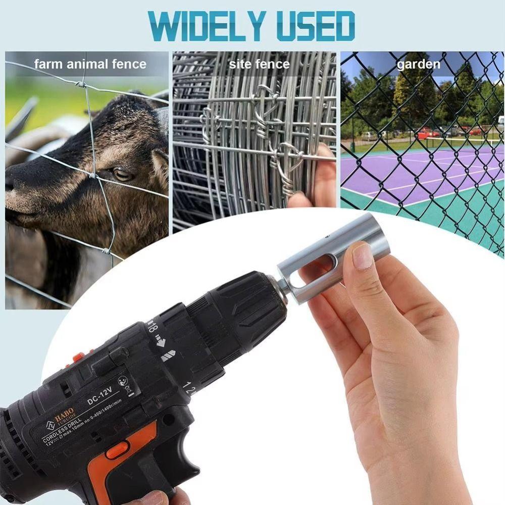 9-Gauge Twist Ties Tool 3-Jaw Drill Chuck Cable Wire Drill Chuck Tool Chain Link Fence