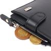 Стильный мужской горизонтальный кошелек из натуральной гладкой кожи CANPELLINI Purse 21505 Черный